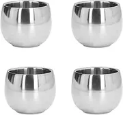 Joyzan Steel Cup, Stainless Espresso Mug Milk Frothing Pitcher Frother Steamer Set Double Wall Tea Cups Cappuccino Coffee Mugs Travel Tumbler Bulk Tumblers Camping for Juice Drinking Cold Beverages