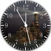 Light House Frameless Borderless Wall Clock Nice For Gifts or Decor W320