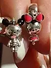 Pandora Disney 2 Brand New Set Of 2 Mora Mickey Minnie Dangle Charms $30 Firm