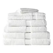 8pc Canningvale Royal Splendour Home Decor Bathroom Bath Towel Set White