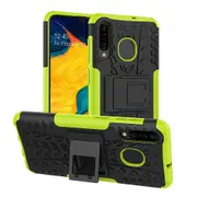 For Samsung Galaxy A50 /A50S Case, Shockproof Heavy Duty Tough Kickstand Protective Rugged Case Cover (Green)