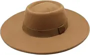 [Bollrllr] Ladies Hat Classic Warm Jazz Hat Vintage Panama Hat