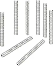 uxcell 25 Pcs Hex Socket Grub Screw, M6x55mm Flat Point Grub Bolt 304 Stainless Steel Head Socket Set Screws for Door Handles Light Fixture Repair
