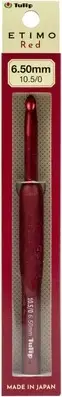 Tulip Etimo Red Crochet Hook W/ Cushion Grip-Size 10.5/6.50mm TED-105E