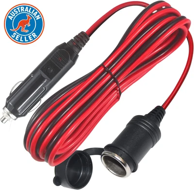 12V Cigarette Lighter Cable Plug and Socket 6FT Extension 12 Volt Cord Adapter w