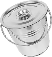 Outdoor Metal Fire Bucket with Lid Versatile Charcoal Storage Bin for BBQ Fireplace and Camping Durable and Lightweight Design for Easy Carrying for Use
