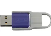 Verbatim 70060 Store 'N' Flip Usb Flash Drive 32Gb Violet Password Protection