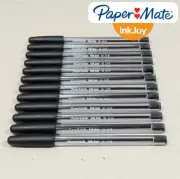 12 x PaperMate InkJoy 50 Capped Ballpoint Pens Medium M 1.0mm Black
