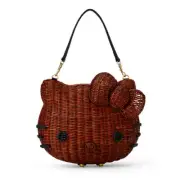 Hello Kitty Rattan Bag by Sanrio Natural Shoulder Accommode From Japan limited