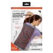 New Sharper Image Calming Heat Massaging Heating Pad Weighted 12 inch
