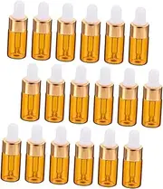 25pcs Portable Glass Dropper Bottles Mini Essential Oil Vials for Travel Protection for Perfume Lotion Easy Transfer with Included Droppers