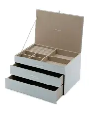 [One Six Eight London] Gabriella Duck Egg Blue XL Jewellery Box