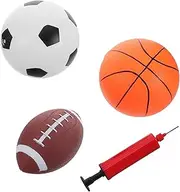 1 Set Jumping Balls with Pump Soft Inflatable Bouncy Balls for Indoor and Enhances Motor Skills and Parent Bonding