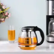 Teapot Glass Kettle Loose Infuser Pot With Filter Teakettle Resistant
