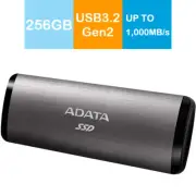 Adata 256GB SE760 External Portable SSD SuperSpeed USB 3.2 Gen2 Type-C Titani...