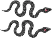 LIGHTAOTAO 2pcs Snake Applique Iron Patches Shiny Glitter Animal Embellishments for DIY Clothing Hats Bags and Jackets Transfer Sewing Patch Tool