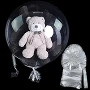 Lumjoy Large Clear 30 Inch Bobo Balloons for Stuffing – 10 Pack Pre-Stretched with Extra Wide Opening, Giant Transparent Wrap for Mother’s Day, Baby Shower, and Birthday Decorations
