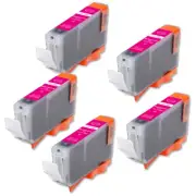 5 MAGENTA Replacement Ink + chip for CLI-8M MP500 MP530 MP600 MP610 MP800 MP810