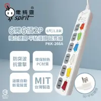 在飛比找momo購物網優惠-【電精靈spirit】台灣製造 PKK-266A 6尺 1.