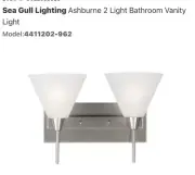 Sea Gull Lighting 4411202-962 Ashburne 2 Light Vanity In Brushed Nickel