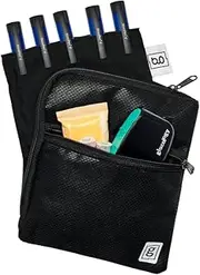 Glucology Insulin Cooler Wallet XL for 5 Pens – Keeps Medication Cool for 36+ Hours | Travel Essential with Front Pocket for Diabetes Supplies | No Ice or Batteries Needed | Zipper Wallet (Black)