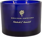 Nicola Spring Patchouli & Rosewood Scented Candle - 350g - Natural Soy Wax 38 Hour Burning Time Large Candles Relaxing Fragrance Gift Set Aromatherapy Candle