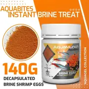 AquaMunch AquaBites Decapsulated Brine Shrimp Eggs 140g For Fish Shrimp Snail Tank Aquarium