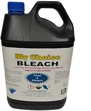 Generic Bleach 8% Sodium Hypochlorite 5Lt, Unscented, Liquid, Removes Stains, Cleans Tile, Fabric, Floor