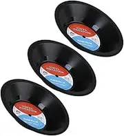 ABOOFAN 3PCS Vinyl Record Themed Bowls for Fruits and Desserts Multi Use Serving Bowl for Home Restaurant and Party Use Retro Music Party Supplies