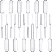 EKIND Plastic Squeeze Transfer Pipettes Suitable for Chocolate, Cupcakes, Strawberries, Ice Cream, Cakes, Children's Painting, Kitchen (0.2ml, Gradulated, Pack of 12)