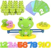 REMOKING Montessori Toys for Toddlers 3+, Math Games Balance Learning Set, Early Activity Sensory Education Learning Toys for 3 4 5 6 7 Year Old Boys Girls Birthday Gift, Including Frog,Card,Number