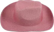 [Yardenfun] Western Cowboy Hat with Sequin Trim Fun Party Hat for Festivals Bars and Nightclubs Eye Catching Cow Hat for Costume Accessories and Themed Events