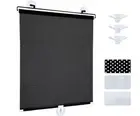 No Drill Blackout Blind Shade Suction Cups Roller Portable Window Curtain 26x49