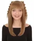 HPO Adult Women's Light Brown wig, Synthetic Fiber HW-7268