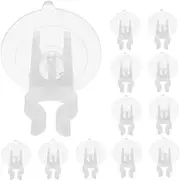 Mikinona 15pcs Candle Light Accessories Red Map Pins Suction Cup Holder Suction Cup Wall Cable Clips Window Suction Cups Paper Clips Suction Cup Holders for Window Candles PVC Transparent