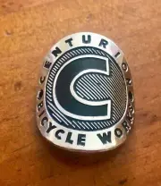 Centurion - Chrome with Black background Head badge - old school bmx