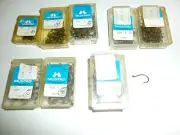 574 Total Vintage Mustad 9523 Size 2, 4, 6, 8 Bronzed Egg Etc. Fly Hooks - NOS