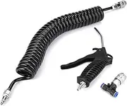 Black Air Duster Gun Pneumatic Wind Blowing Kit Set Small EU Connector PU Hose for Cleaning Precision Machinery PCBA