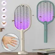 3000V Electric Fly Swatter 2in1 Electric Mosquito Swatter USB Bug Zapper Racket