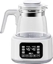 Smart Electric Kettle 1.3L | Fast Heating & Quiet Boil | LED Touch Screen Temperature Control | 72-Hour Keep Warm | 360° Heating Base | Borosilicate Glass | Milk & Tea Maker Borosilicate Glass(White)