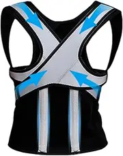 Corrector Adjustable Back Brace Breathable Material with Shoulder Pad and Support Plate for Improve Spine Men Women,S