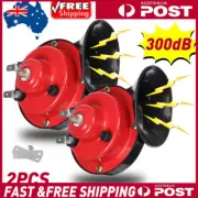 2Pcs Super Horn 12V 300DB Super Horn Loud Motorcycle Snail Car Truck Boat Train (for: Daihatsu)