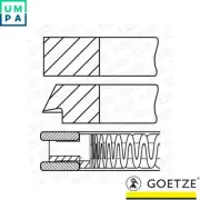 4x PISTON RING KIT 08-448800-00 FOR HYUNDAI G4EA 1.3L 4cyl ACCENT II