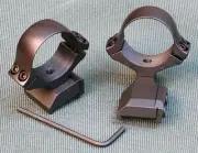 CZ550 / CZ557 rifle scope mounts, 30mm rings and extended bases, STEEL MATTE.