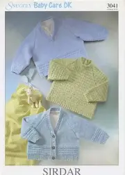Sirdar Snuggly DK KNITTING PATTERN 3041 Sweaters & Cardigan Baby Child 0-6yrs
