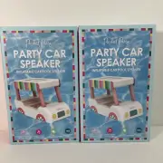 Floating Party Car-Shaped Inflatable Pool Bluetooth Speaker 2 Pack New