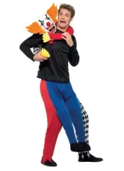 Adult Piggyback Kidnap Clown Costume One Size Fits Most