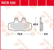 TRW Lucas Brake pad MCB592