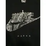 NIKE TEE OSAKA 限定黑色文字 S號