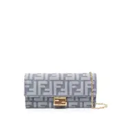 [Fendi] Fendi Baguette Continental Clutch Bag ONE SIZE BLUE